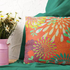 渦巻きと円のパターン クッション