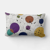 渦巻きと円の装飾用クッション ランバークッション (裏面)