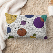 渦巻きと円の装飾用クッション ランバークッション (ブランケット)