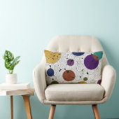 渦巻きと円の装飾用クッション ランバークッション (椅子)