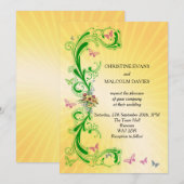 渦巻きと蝶 招待状 (正面/裏面)