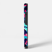 渦巻きと螺旋状のカラフルな抽象画 iPhoneケース (左側面)