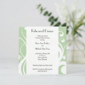 渦巻きのパターン、旋回パターン、リハーサルのディナー 招待状 (スタンド正面)