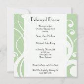 渦巻きのパターン、旋回パターン、リハーサルのディナー 招待状 (正面)