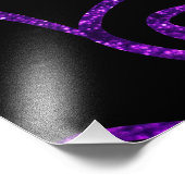 渦巻きのパターン、旋回パターン、紫のグリッター フォトプリント            (角)