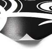 渦巻きのパターン、渦巻きのパターン、白黒 フォトプリント            (角)