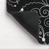 渦巻きのパターン、渦巻きのパターン、白黒 マウスパッド (コーナー)