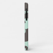 渦巻きのパターン、渦巻きのパターン、緑、灰色 Case-Mate iPhoneケース (裏面/左)