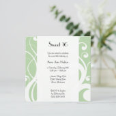 渦巻きのパターン、渦巻きのパターン、緑、甘い16 招待状 (スタンド正面)