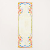 渦巻きの巻物 水彩ブラシストローク ヨガマット (正面)