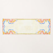 渦巻きの巻物 水彩ブラシストローク ヨガマット (正面(横))