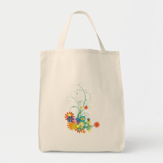 渦巻きの花束ベクター トートバッグ (正面)