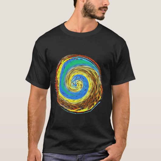渦巻きアート Tシャツ (正面)