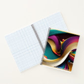 渦巻きカラフル抽象芸術スパイラルノートブック ノートブック (内部)