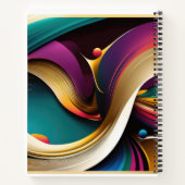 渦巻きカラフル抽象芸術スパイラルノートブック ノートブック (裏面)