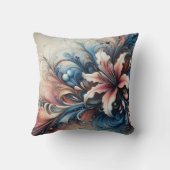 渦巻きカラフル状のフローラデザイン クッション (裏面)