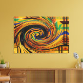 渦巻きカラフル状の拡張キャンバス印刷 キャンバスプリント (インサイチュ (リビング))