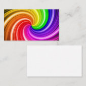 渦巻きカラフル絞り染め虹渦アートパターン 名刺 (正面/裏面)