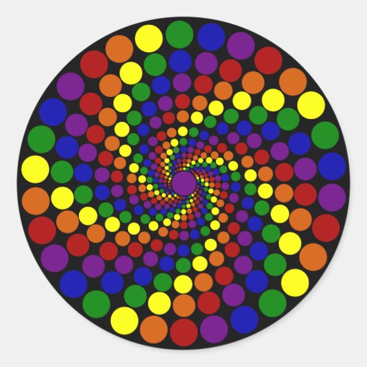 渦巻きカラーホイール ラウンドシール (正面)
