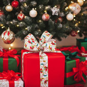 渦巻きクリスマスフローラ サテンリボン