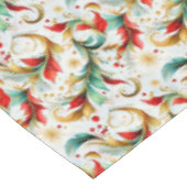 渦巻きクリスマスフローラ テーブルクロス (アングル)