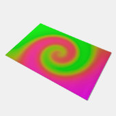 渦巻きグリーンピンク ドアマット (アングル)