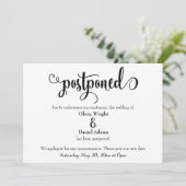 渦巻きスクリプトの結婚延期の発表 招待状 (スタンド正面)
