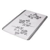 渦巻きスタイルフローラ&観賞用パターンの葉 バスマット (アングル)