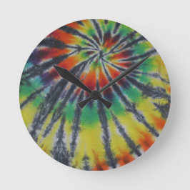 渦巻きスパイラル完全クラシック絞り染めファット染料 ラウンド壁時計