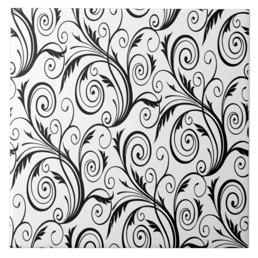 渦巻きセラミックタイル タイル (正面)