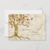 渦巻きツリールーツ アンティークタン RSVP レスポンスカード (裏面)