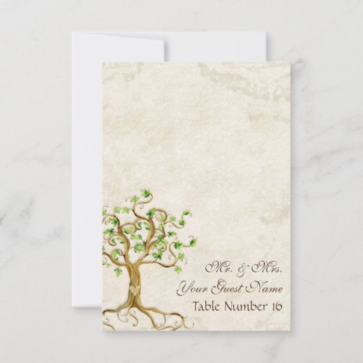 渦巻きツリールーツ アンティークパーチメント テーブルナンバー (裏面)