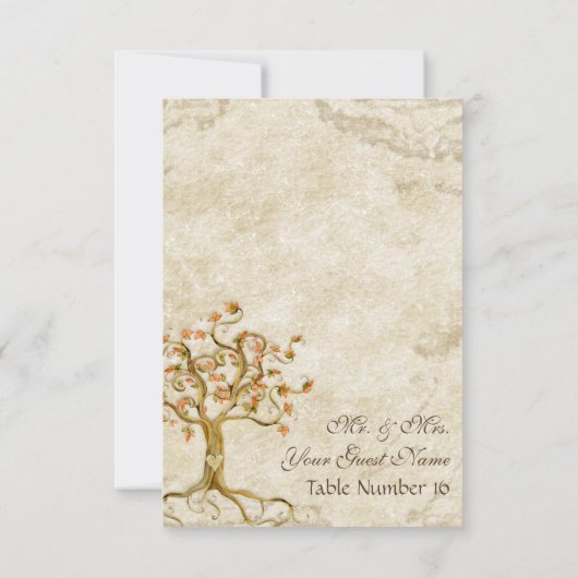 渦巻きツリールーツ アンティークパーチメント テーブルナンバー (裏面)