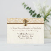 渦巻きツリールーツ アンティークパーチメント 結婚式 招待状 (スタンド正面)