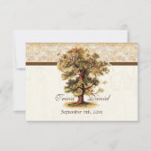 渦巻きツリールーツ アンティークパーチメント 結婚式 招待状 (裏面)