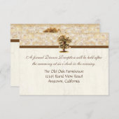 渦巻きツリールーツ アンティークパーチメント 結婚式 招待状 (正面/裏面)