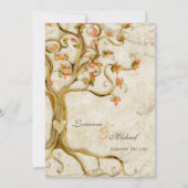 渦巻きツリールーツ アンティークパーチメント 結婚式 招待状 (裏面)