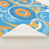 渦巻きデザイン シェルパブランケット (3/4)