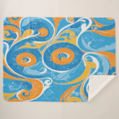 渦巻きデザイン シェルパブランケット (正面(横))