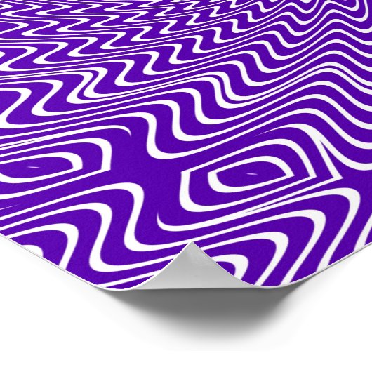 渦巻きトリップ(幻覚体験)のような旋回の渦巻き催眠錯覚アート ポスター (角)