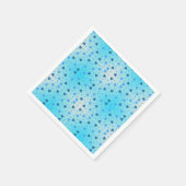 渦巻きハートリングに散在する青いダイヤモンド.OW スタンダードカクテルナプキン (角)
