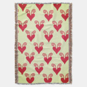 渦巻きハート スローブランケット (正面縦)