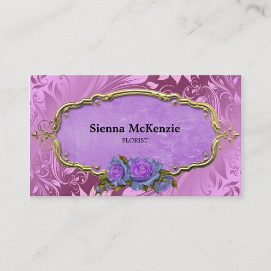 渦巻きバラ 名刺 (正面)