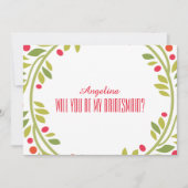 渦巻きパターン私の花嫁のメイドになる? 招待状 (正面)