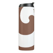 渦巻きパターン（茶色と白） タンブラー (回転左)