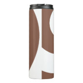 渦巻きパターン（茶色と白） タンブラー (裏面)