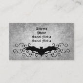 渦巻きビクトリアンこうもりのゴシックプロフェッショナル 名刺 (裏面)