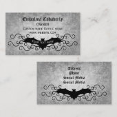 渦巻きビクトリアンこうもりのゴシックプロフェッショナル 名刺 (正面/裏面)