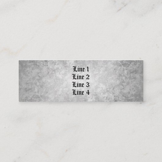 渦巻きビクトリアン状の可愛いゴシッエレガントクこうもり スキニー名刺 (裏面)