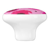 渦巻きピンクと赤のデザイン セラミックノブ (側面)